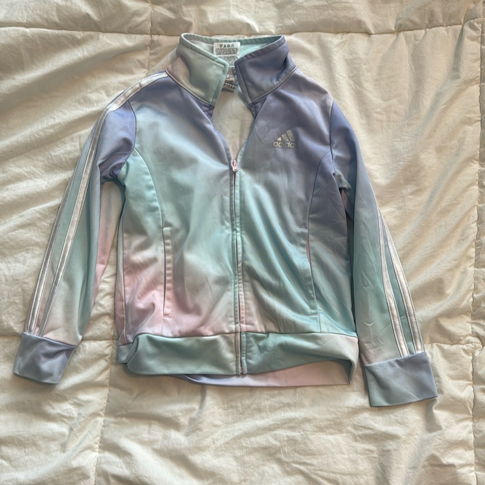 Multicolor adidas zip up size 4T